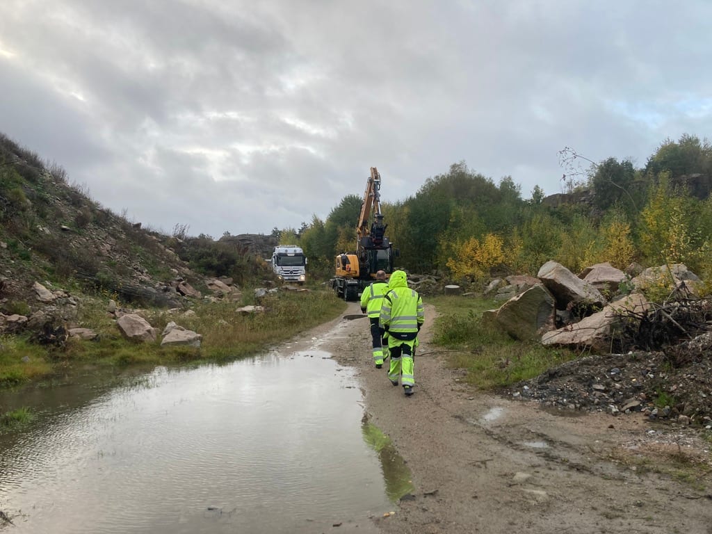 Stein fra restlager, blant annet fra Gamlebyen